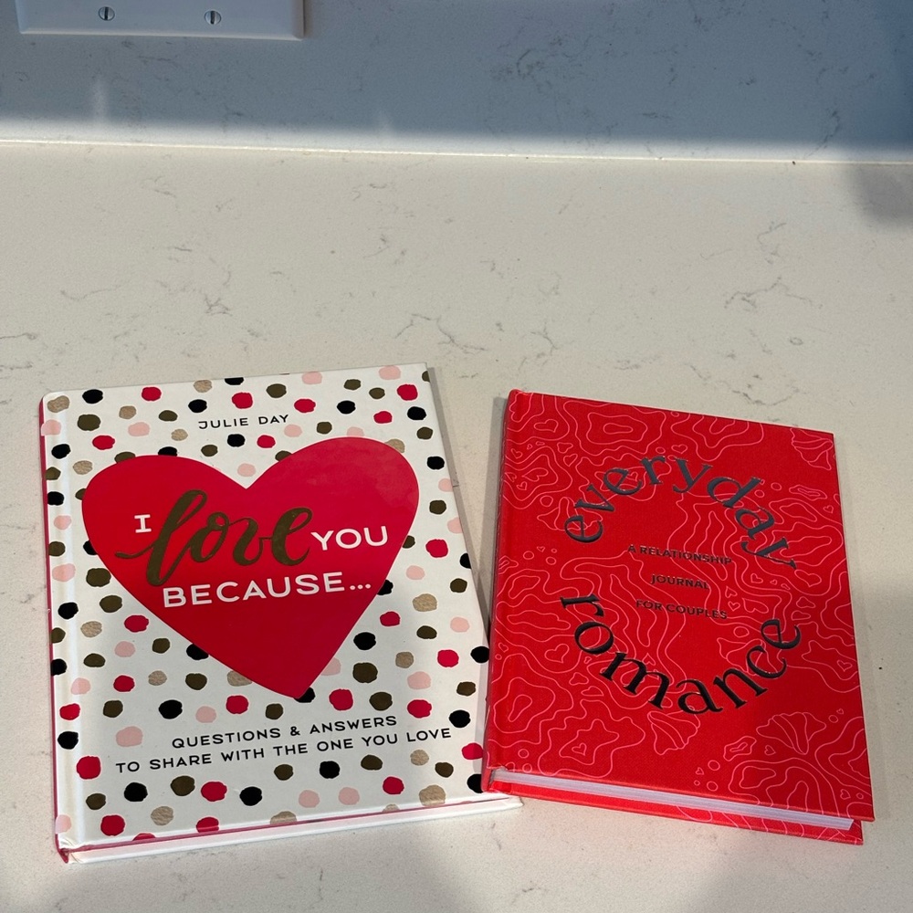 Red and White Love-Themed Relationship Journals